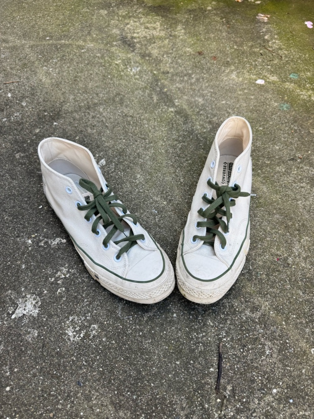 Converse x Undefeated Chuck 70 High Top Sneakers Mens 10.5 Beige Green